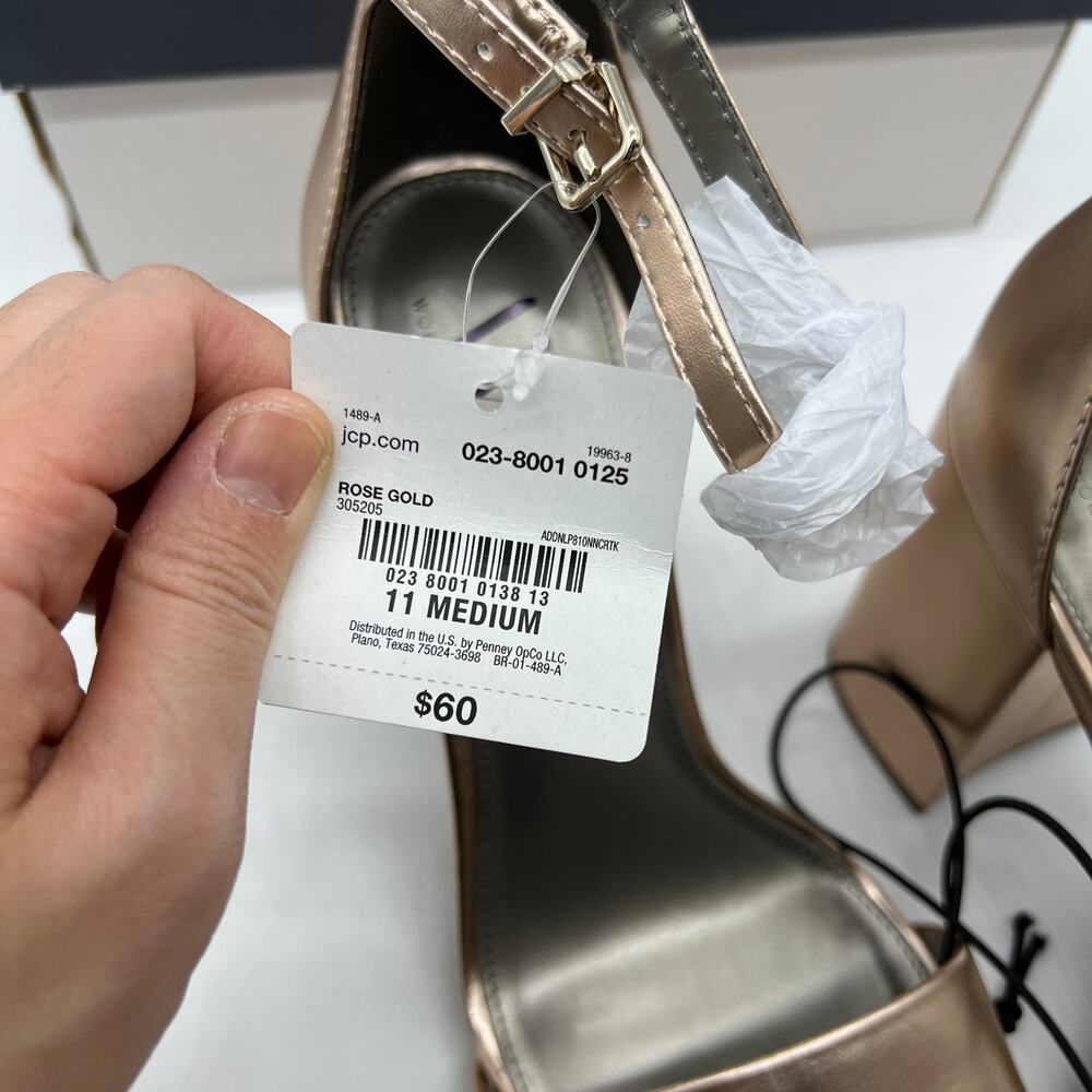 Worthington Womens Becklyn Heeled Sandals Rose Gold Size 11M - Picture 5 of 10